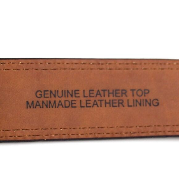 Columbia BROWN GENUINE LEATHER 1 3/8"Wd STITCH CASUAL DRESS MEN'S BELT 36 (G83 - Picture 8 of 15